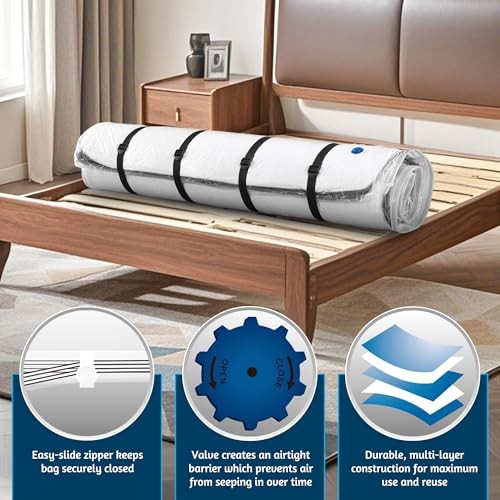 Vacuum Mattress Bag for Memory Foam and Latex – Sealed for Easy Full/ Queen