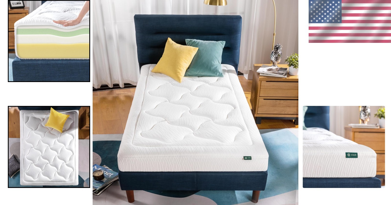 8 Inch Twin Cloud Memory Foam Mattress Pressure Relieving Mattress in A Box
