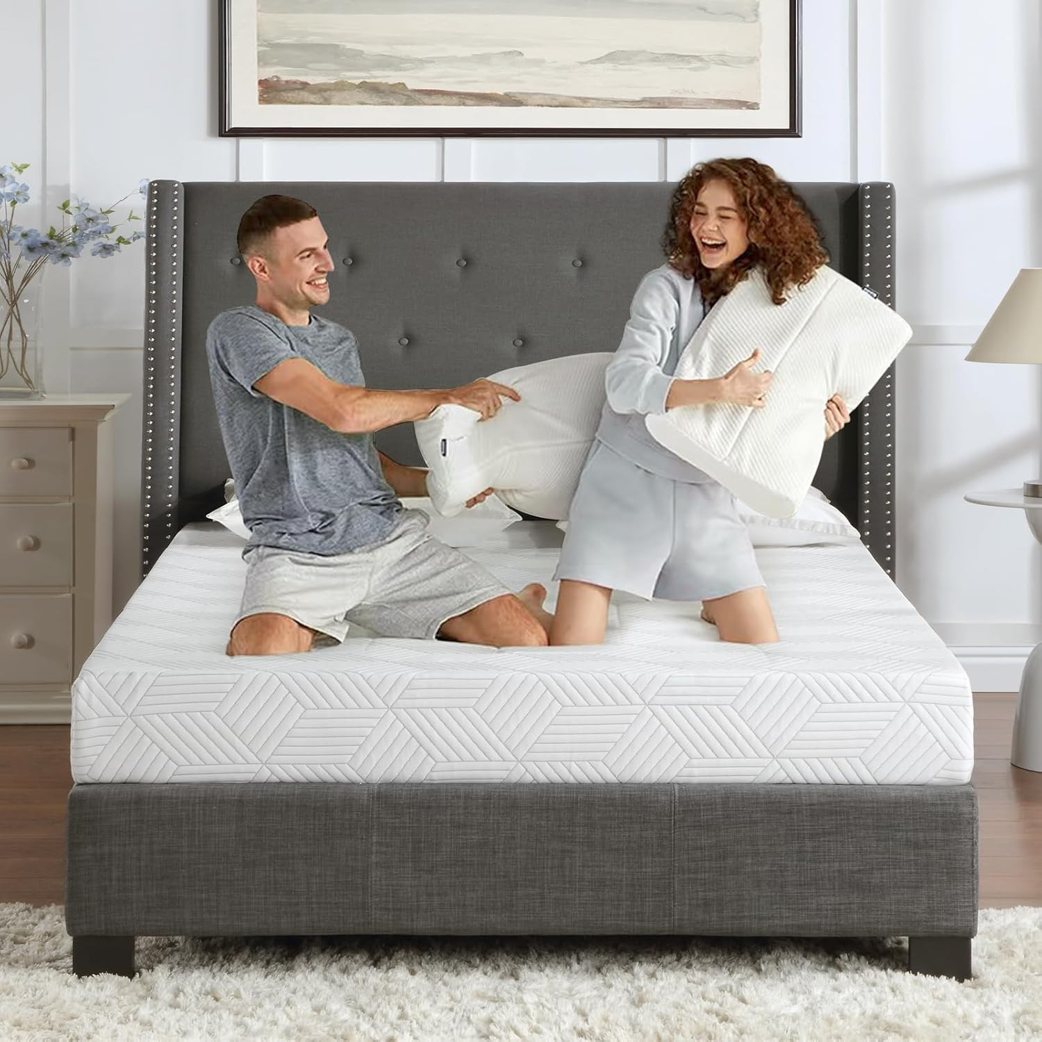 Twin Size Mattress Gel Memory Foam Bed Mattress in a Box Medium Firm