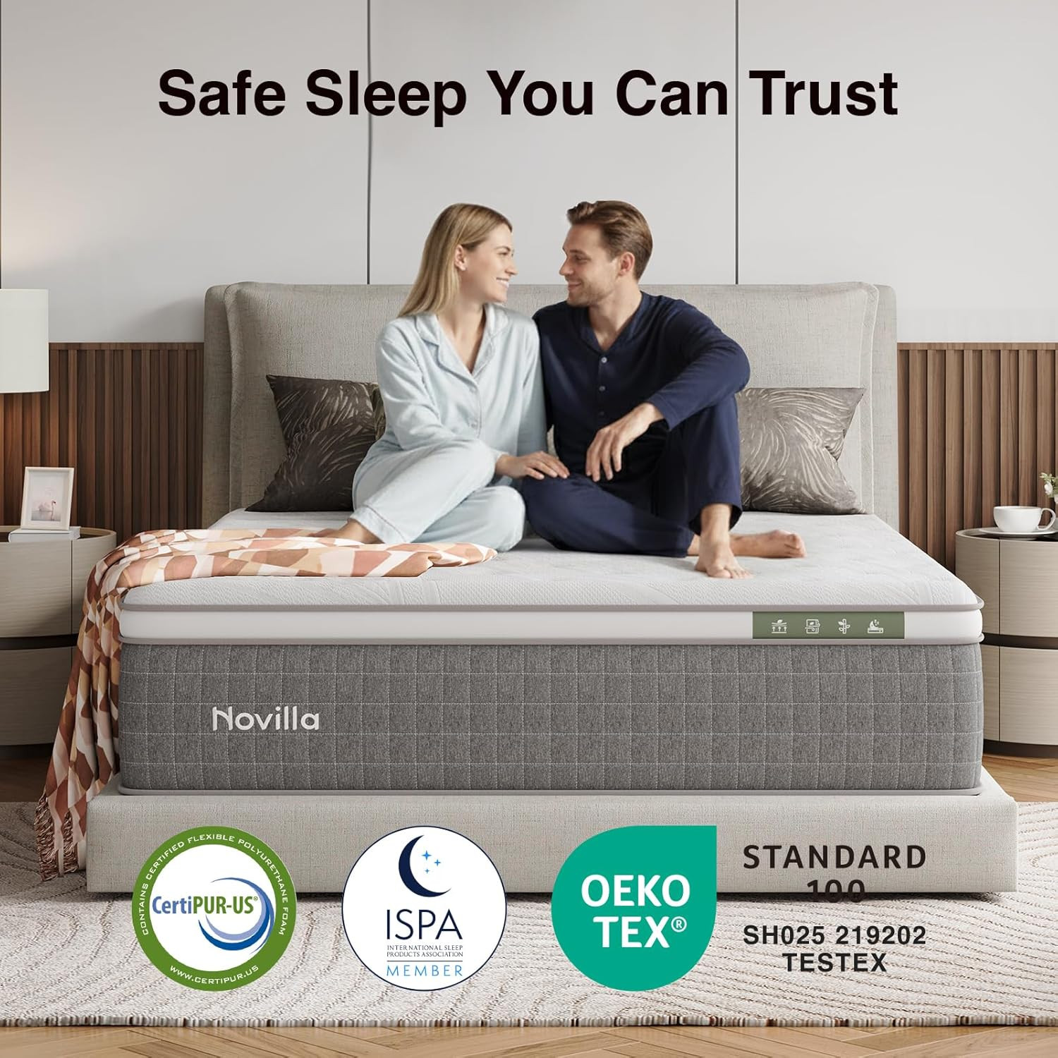 14 Inch Queen Size Mattress,Hybrid Queen Mattress with Gel Memory Foam, Cool-To-
