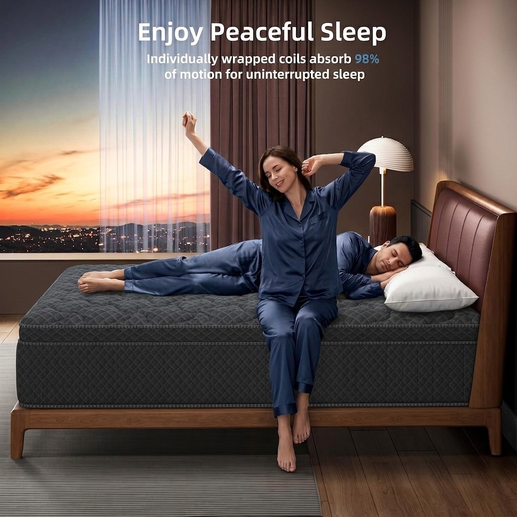 8″10″12″14″ Twin Full Queen King Size Mattress in a Box Hybrid Spring MemoryFoam