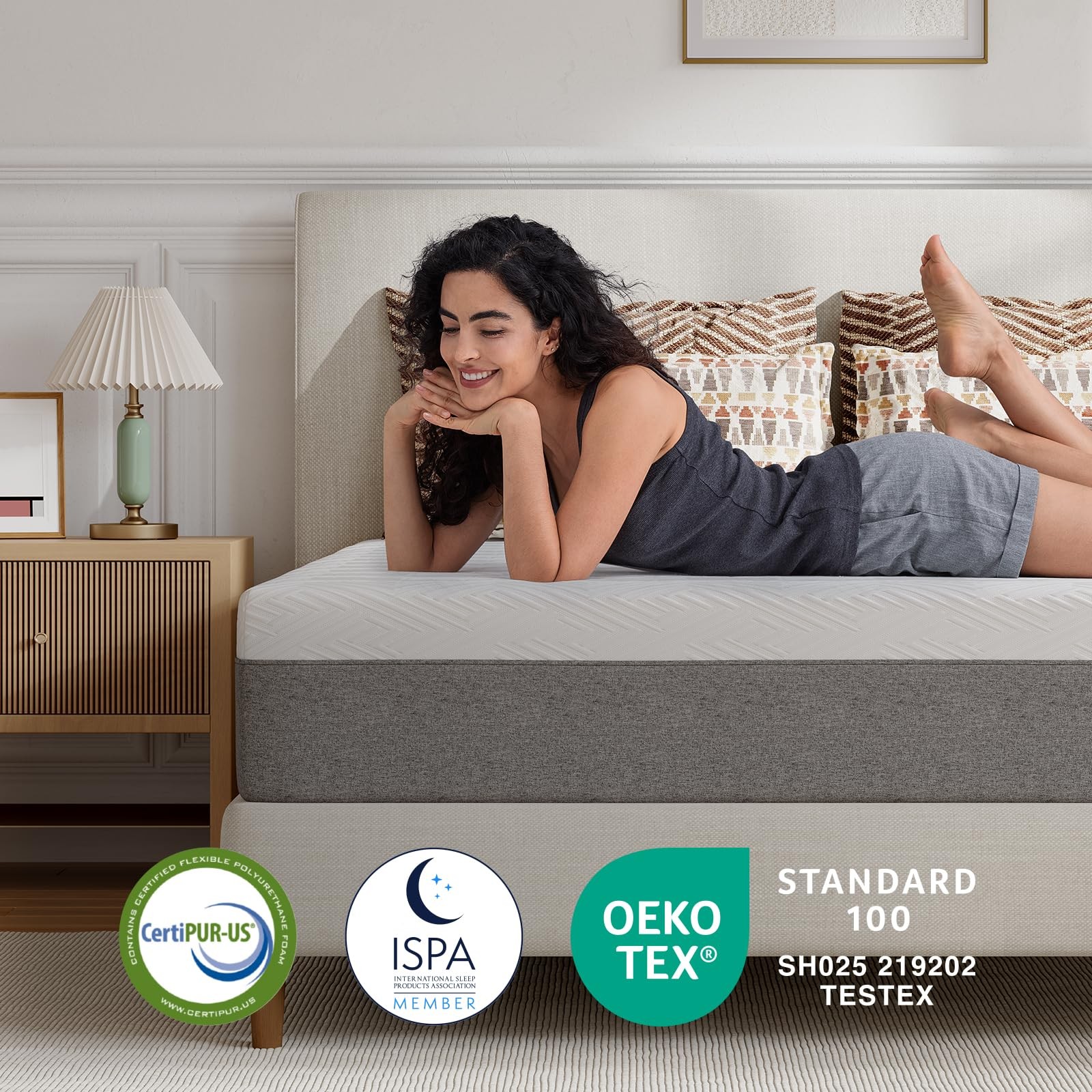 10 Inch Twin Size Memory Foam Mattress in a , Back Pain & Body , Grey, CertiP…