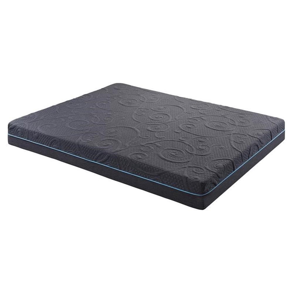 Lexicon Homelegance Bedding 8″ Fabric Queen Gel Memory Hybrid Mattress in Gray