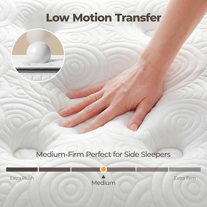 12″ Colchones QUEEN Size De Espuma 12 Pulgadas Memory Foam Bed Hybrid Mattress