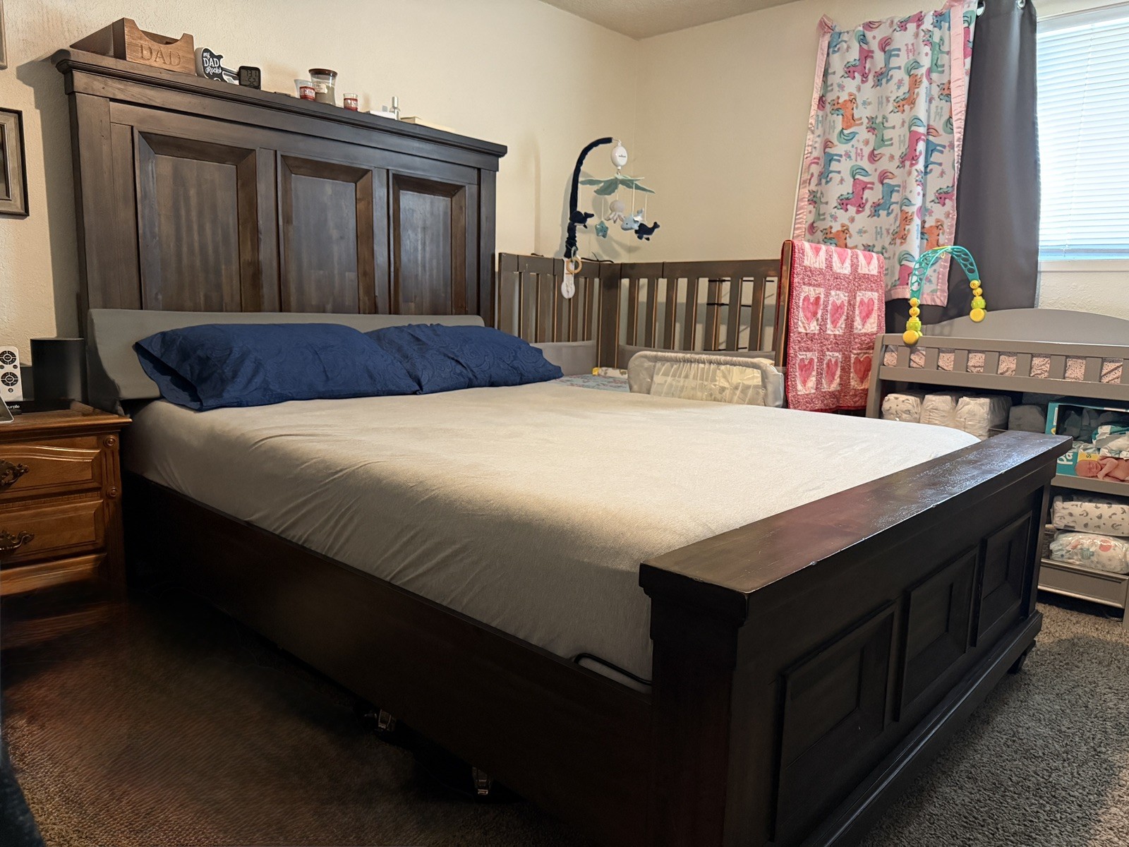 Gently Preowned Purple Mattress and Vibrating Adjustable Base