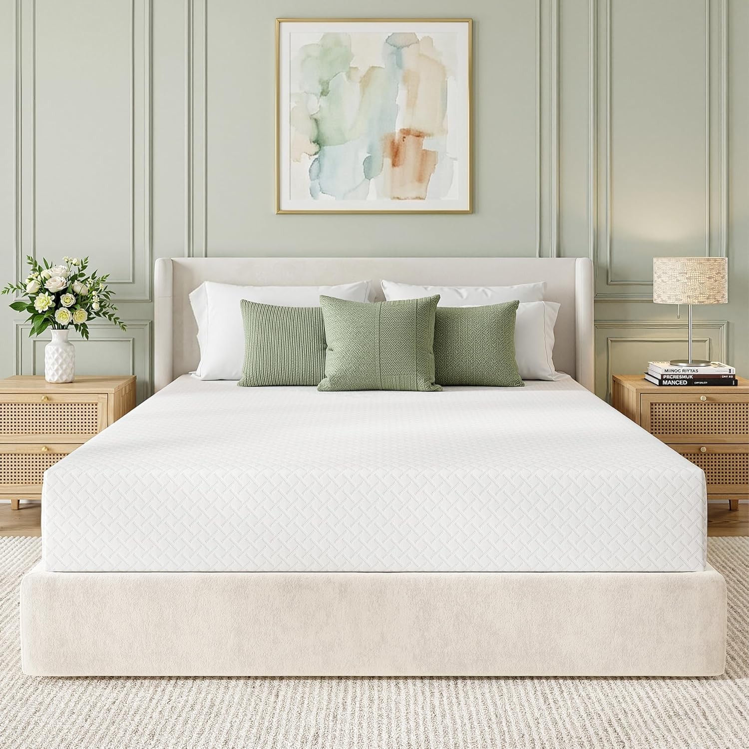 Twin Full Queen King Size Medium Firm White Memory Foam Mattress in a box