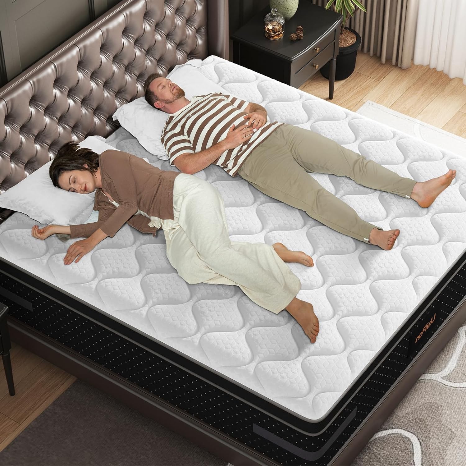 12 Inch Extra Firm Queen Mattress -Hybrid Mattresses with Back and Lumbar Hip