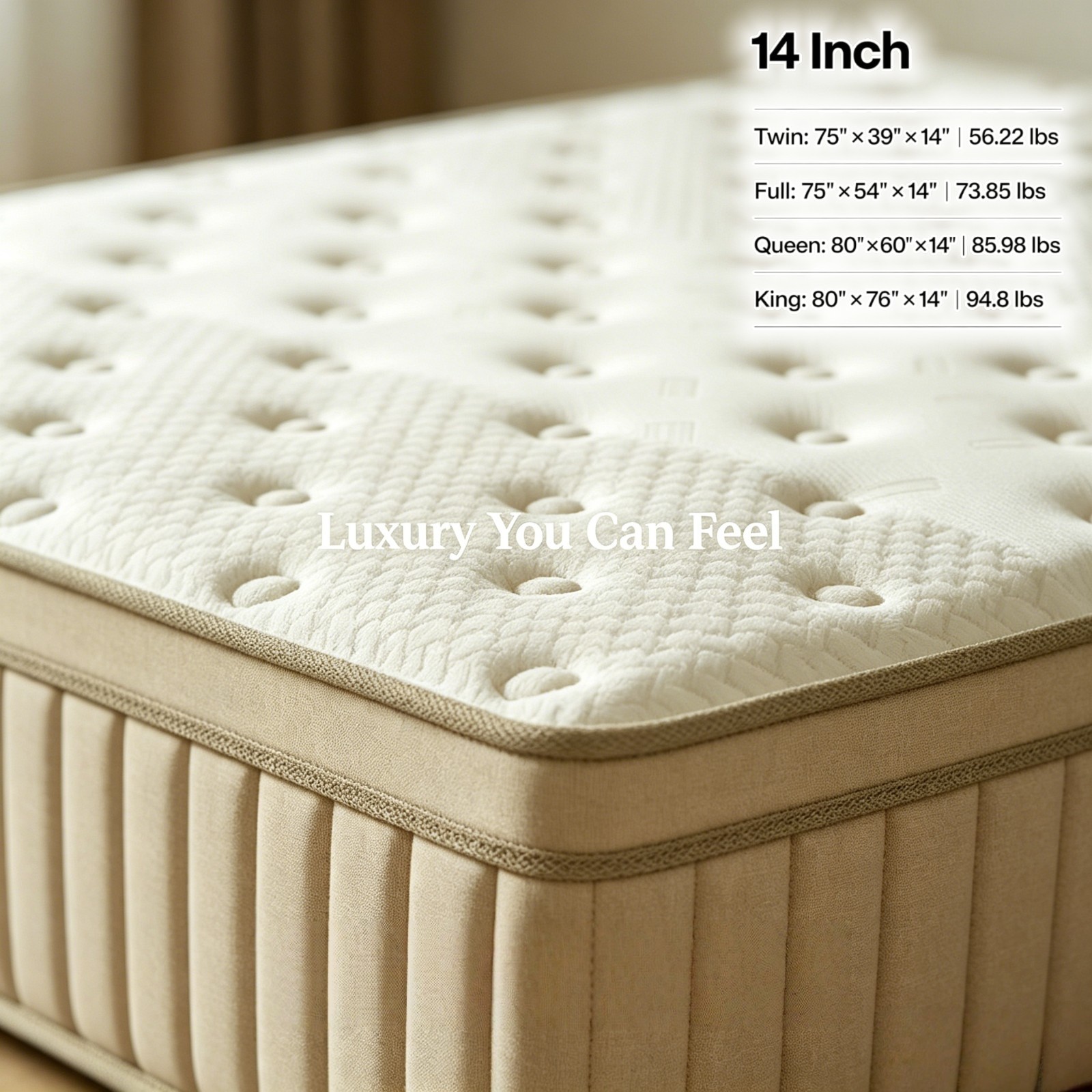 14Inch Gel Memory Foam Hybrid Mattress Spring Twin Full Queen King Size In a Box
