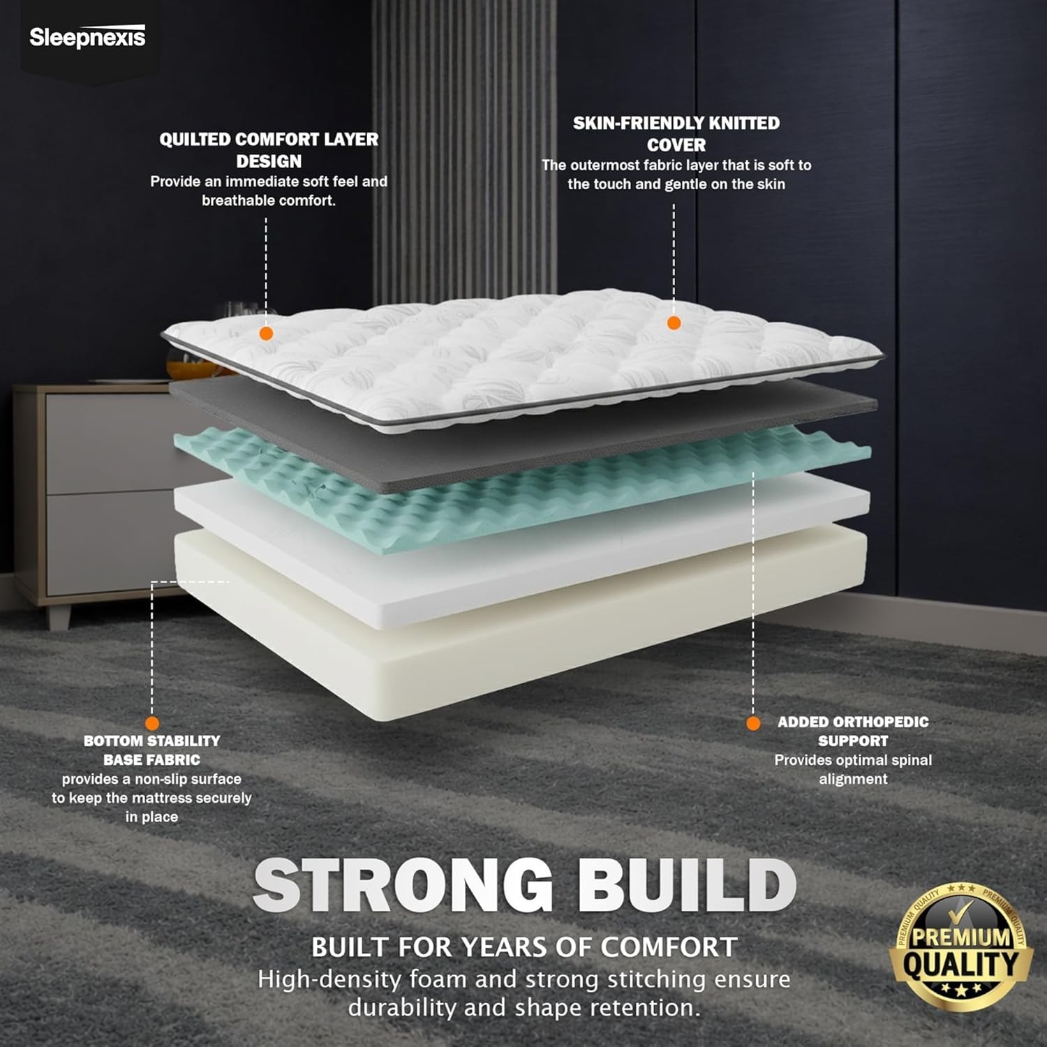 Sleepnexis 10″/12″ Hybrid Mattress Gel Memory Foam Pocket Spring CertiPUR-US