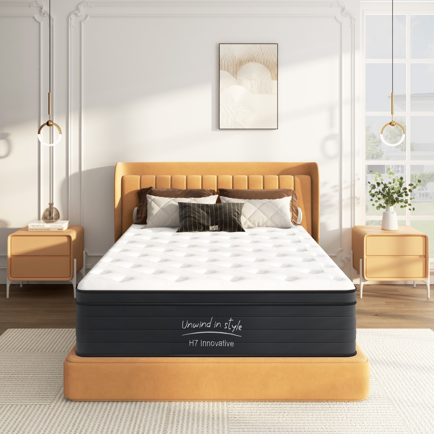 Twin/Full/Queen/King 12in Mattress Hybrid-Pocket Springs Memory Foam CertiPUR-US