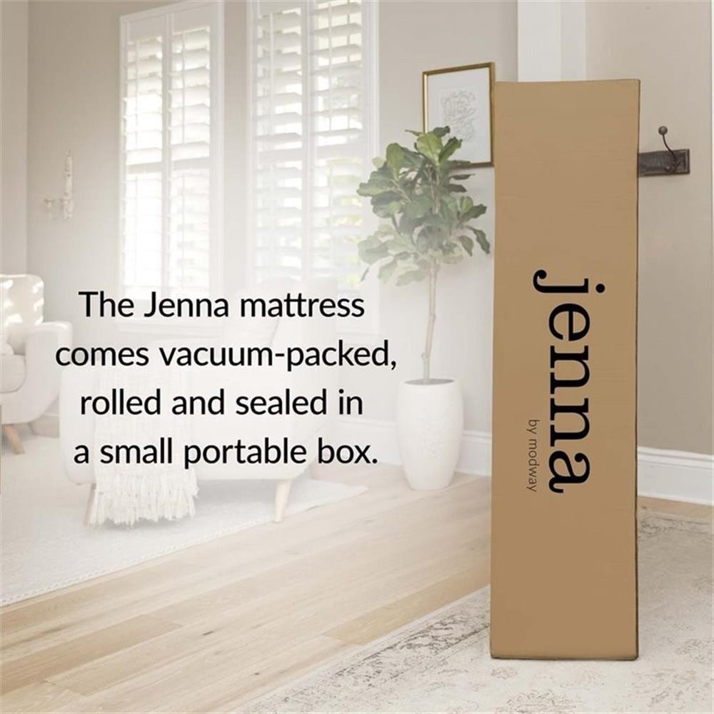 Modway Jenna 14″ Modern Innerspring and Foam Queen Mattress in White