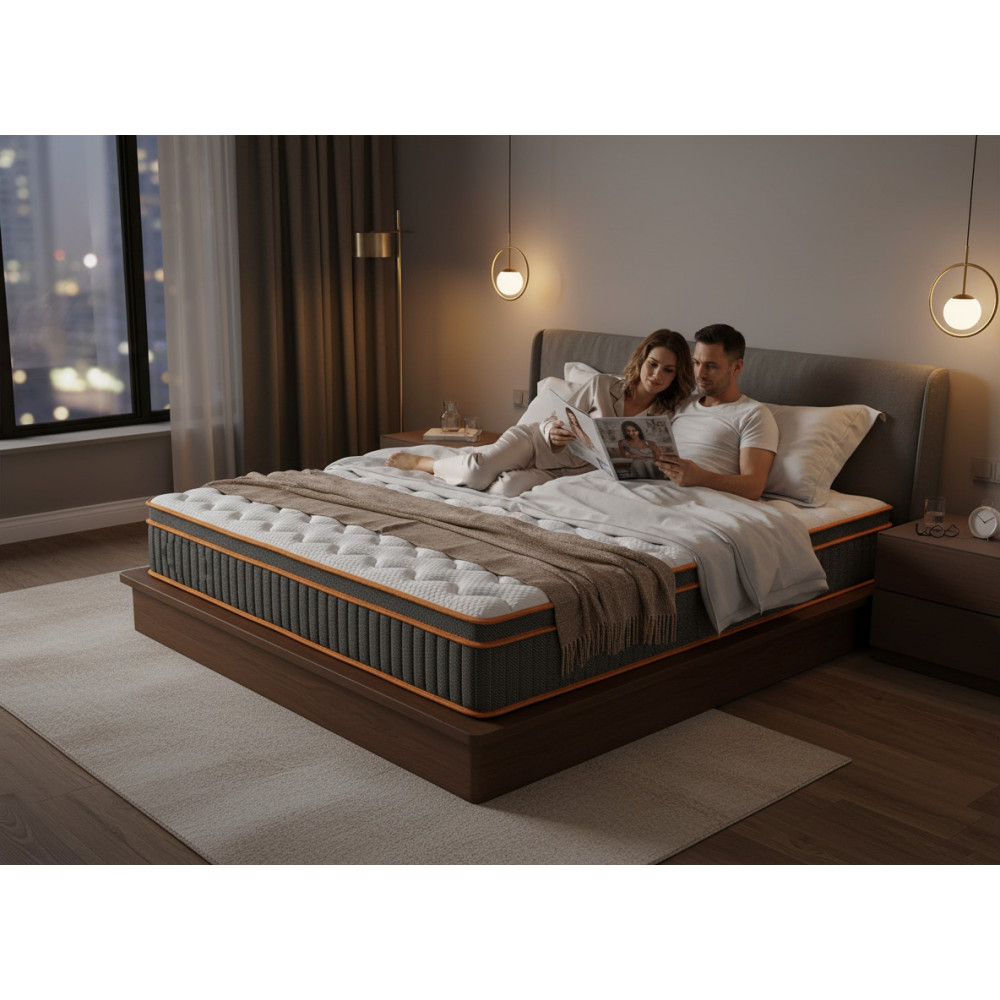 Full Size 12 Inch Mattress Memory Foam Pocket Springs Support Comfortable Sleep
