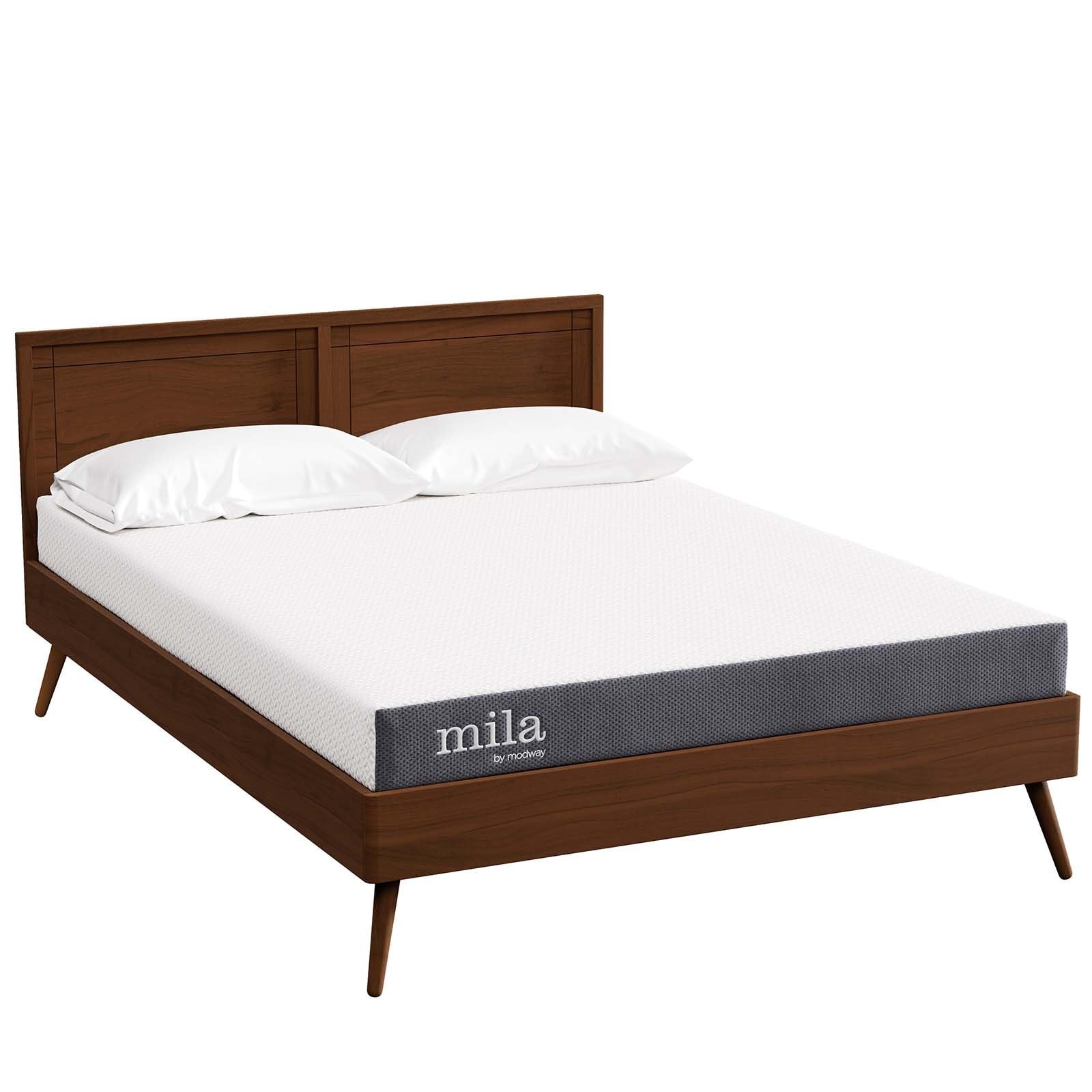 Modway Mila 6″ Modern Style Memory Foam Full XL Mattress in Gray