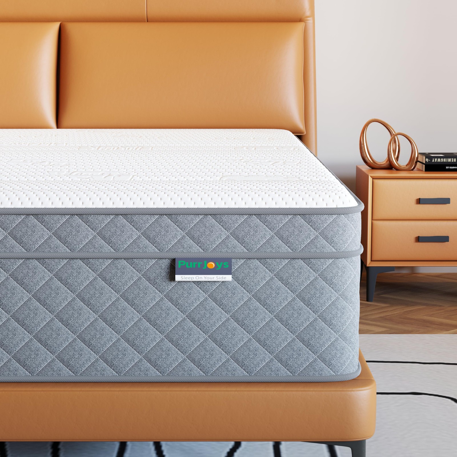 Firm Full Mattress, PurrJoys12 Inch Cooling-Memory Foam and Pocket Spring Hyb…
