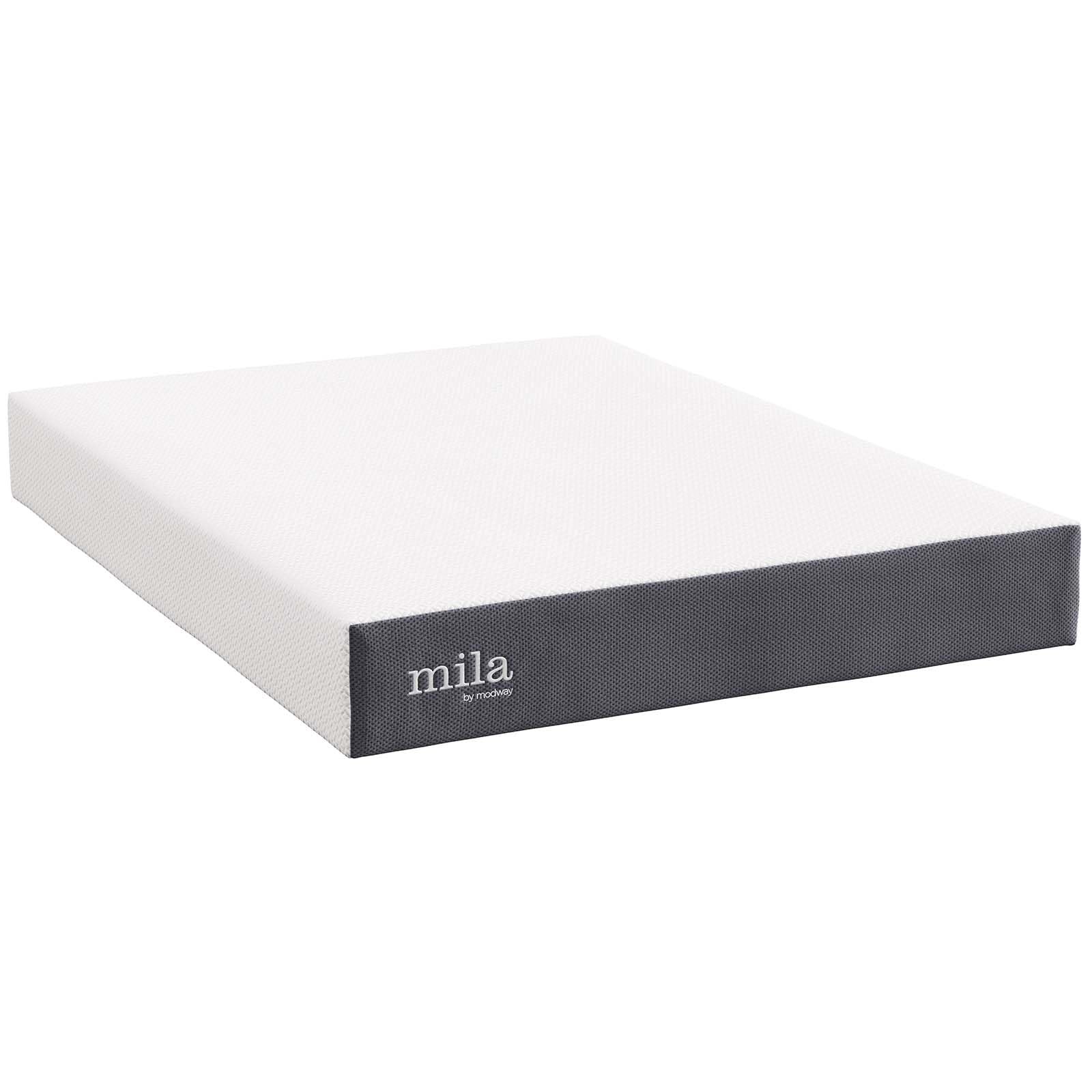 Modway Mila 10″ Queen Modern Style Memory Foam Mattress in Gray Finish