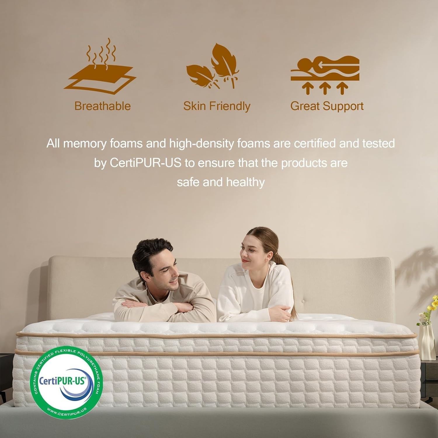 Queen Mattress,12 Inch Queen Size Mattresses in a Box,Medium Firm Queen Hybri…