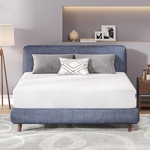 AVENCO KING MATTRESS 10″ BAMBOO CHARCOAL MEMORY FOAM MATTRESS IN A BOX – WHITE
