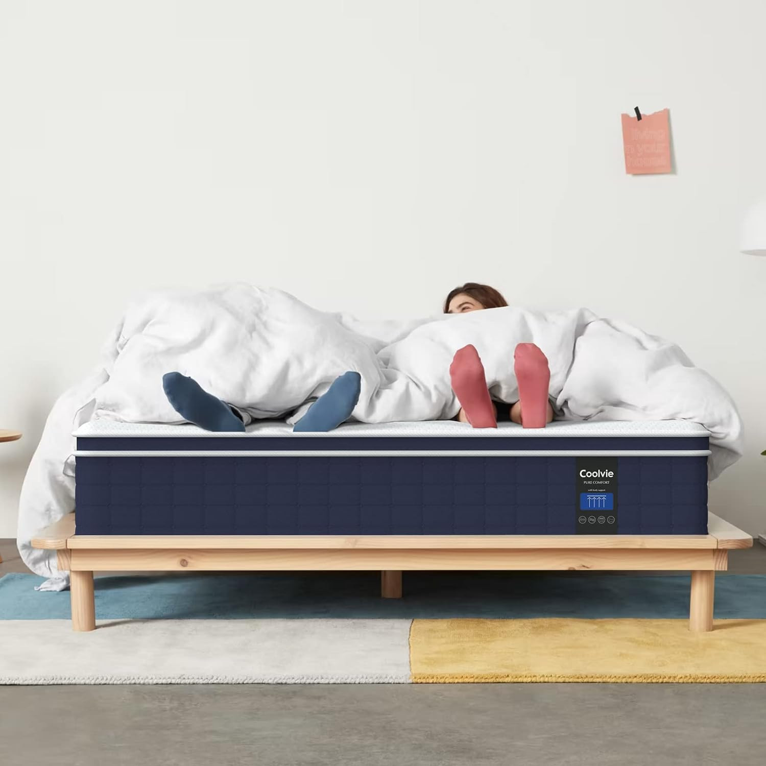 12 Inch Queen Mattress, Hybrid Queen Mattress in a Box, Pocket Springs with Soft