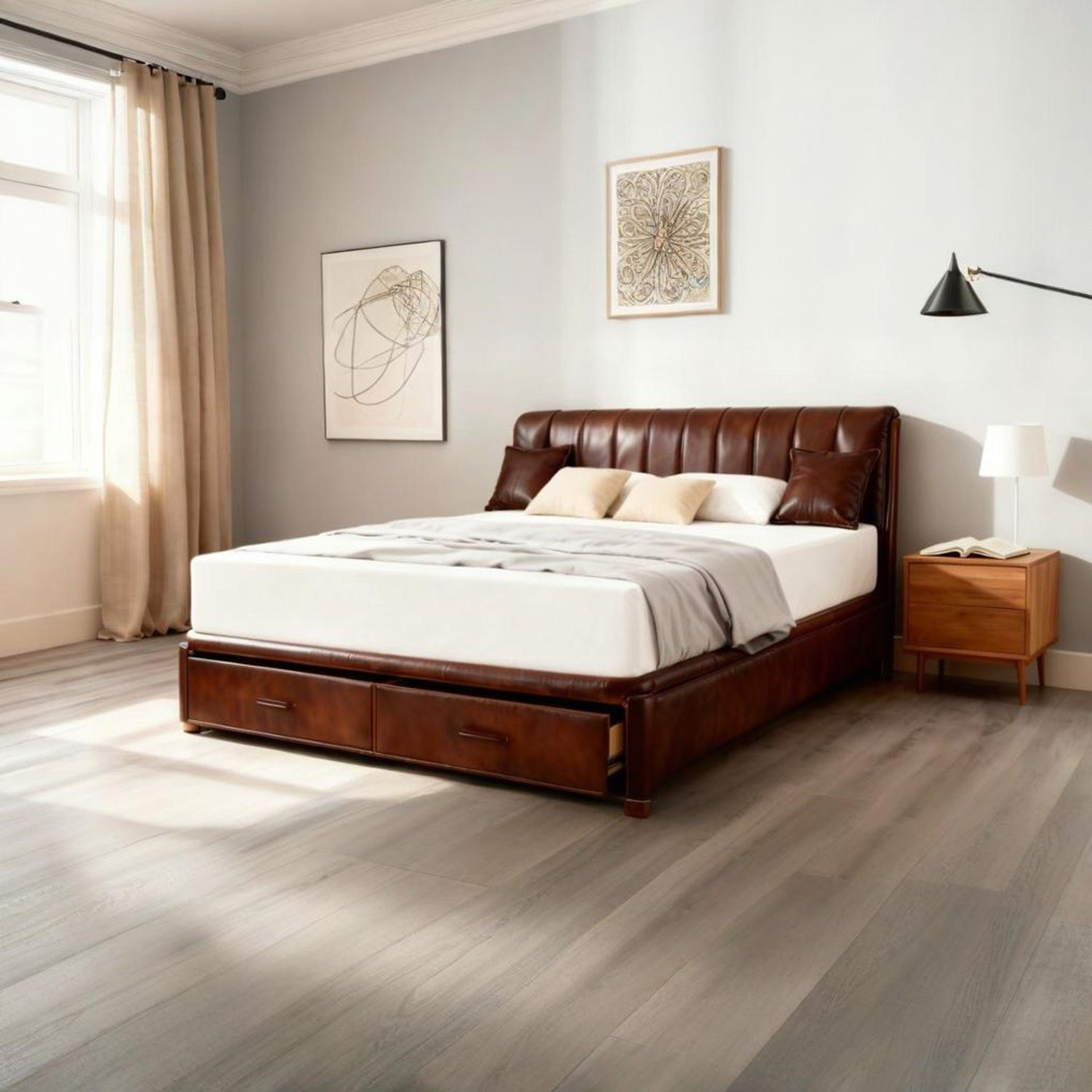 10 Inch Queen and King Size Green Tea Memory Foam Mattress Fiberglass Free White