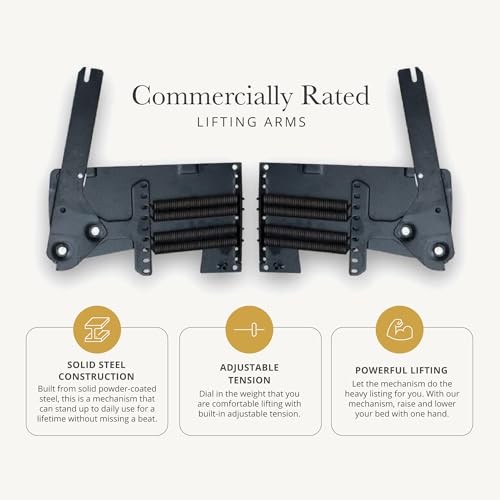 Murphy Bed Mechanism Hardware Kit (Universal Size Fits King, Queen, Full, &