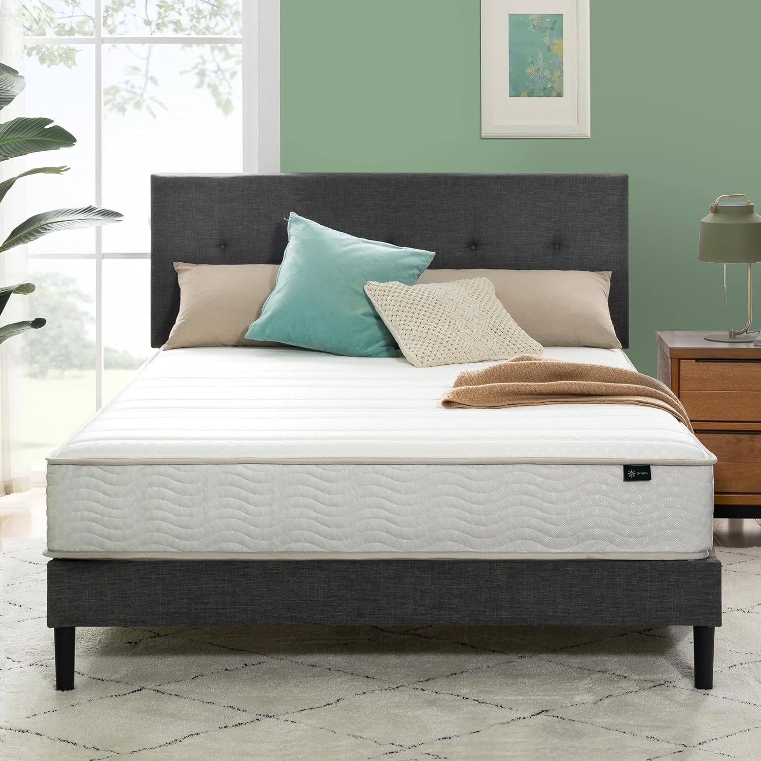8 Inch Foam & Spring Hybrid Mattress [New Version] Full Fiberglass Free Medium