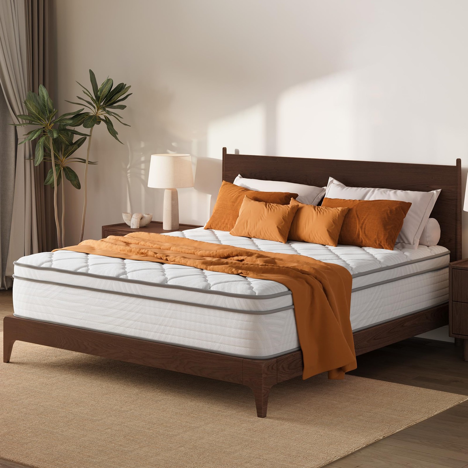 10 Inch Twin Mattress Individual Pocket Springs for Motion Isolation & Comfor…