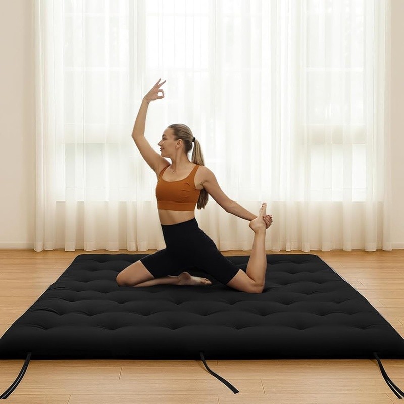 Japanese Floor Futon Mattress 5 Layer Memory Foam Portable Sleep Pad Travel Mat
