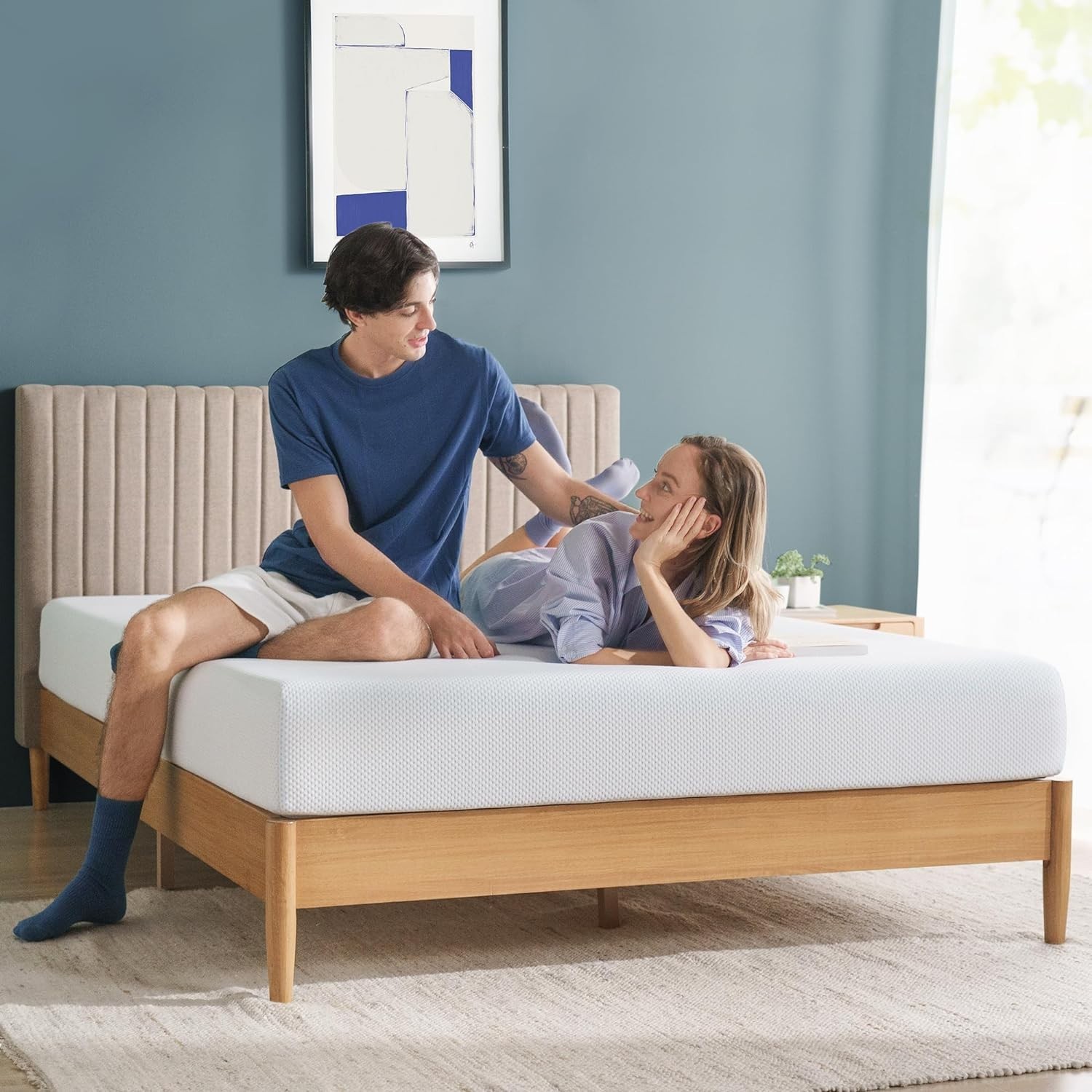 ZINUS 8 Inch Green Tea Cooling Memory Foam Mattress [New Version], Full, White