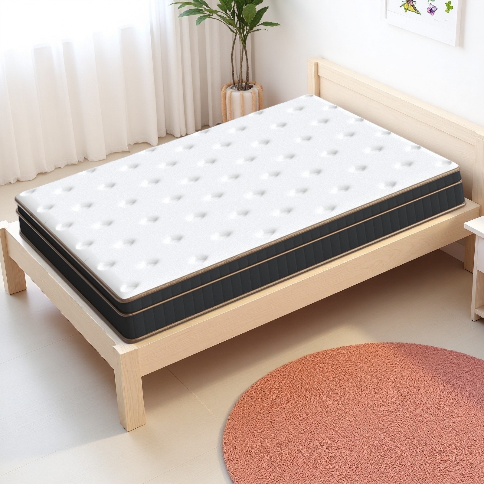 Queen Innerspring Mattress 12″ – Medium Firm Breathable For Dorms Guests