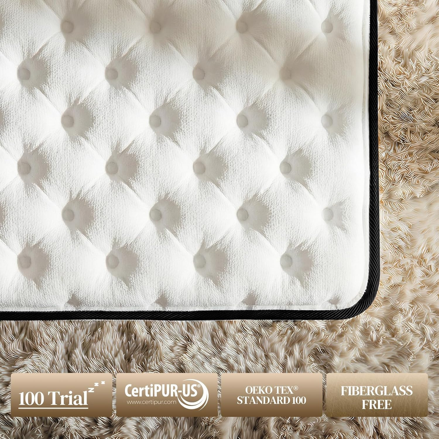 Queen Mattress 12 Inch,Medium Firm Hybrid Queen Size Mattress in a Box, Memory F