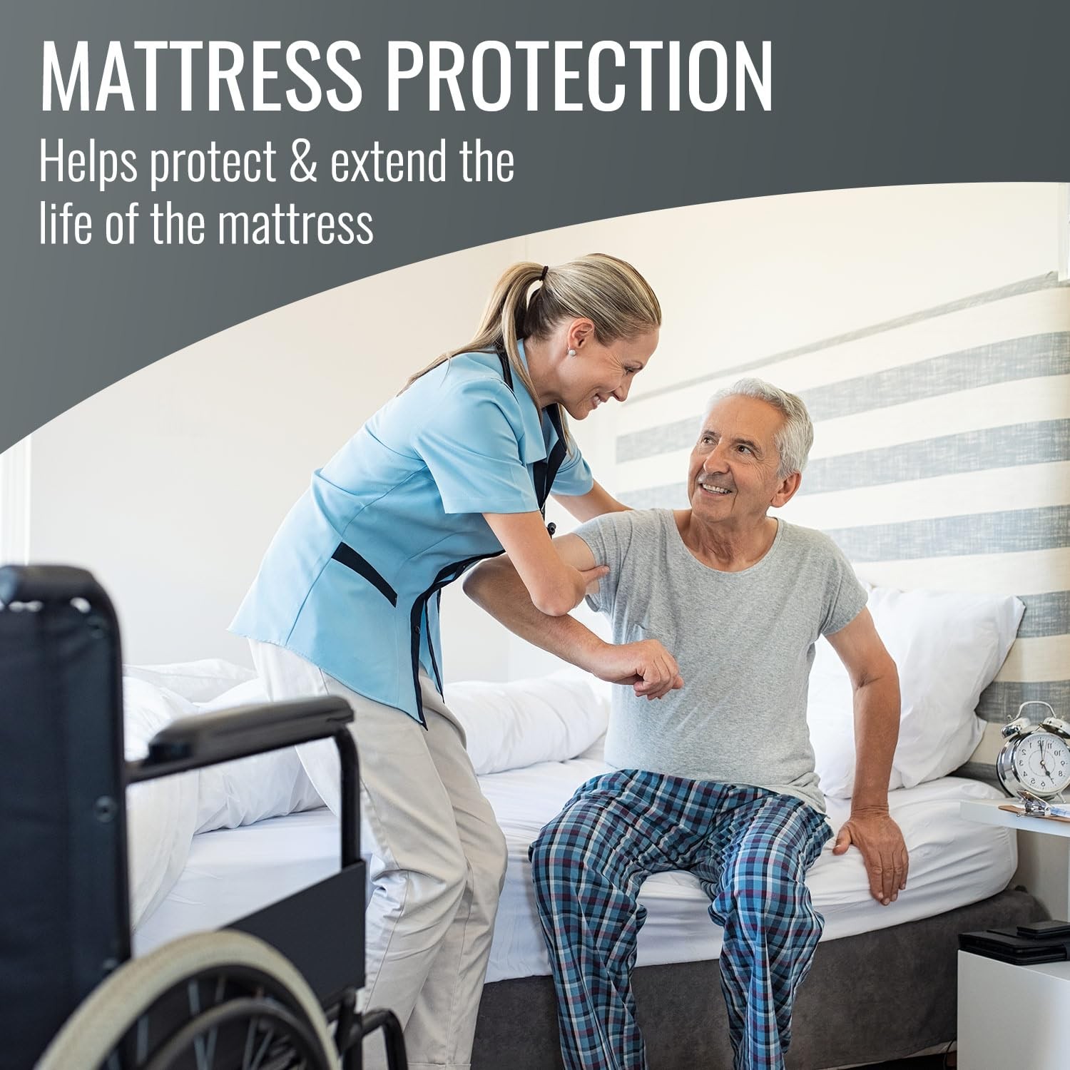 DMI Waterproof Mattress Protector and Cover, Encased Full, White