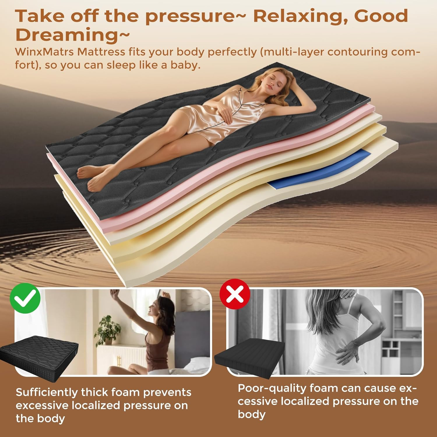 12 Inch Queen Mattress, Memory Foam Hybrid Mattress in a Box with Independent Sp