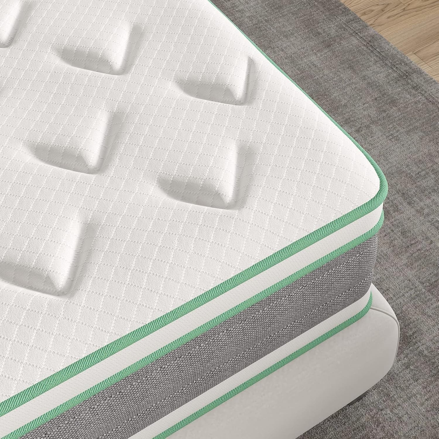 Queen Mattress, 12 Inch Hybrid Mattress in a Box, Innerspring Mattress with G…