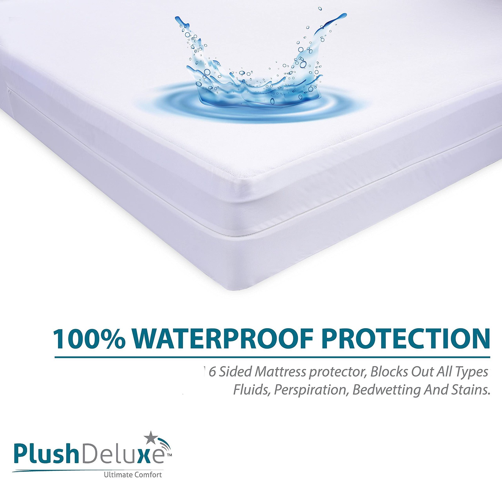 Premium 100% Waterproof Mattress Encasement, Breathable Soft Cotton Terry Sur…