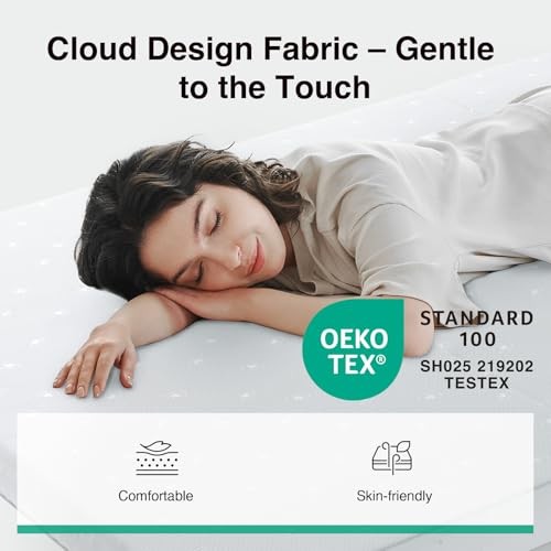Novilla Foldable Mattress Single Comfort Foam Trifold Mattress Cloud Cover 4 Inc