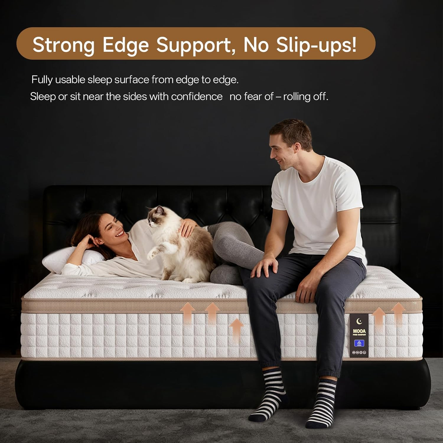 MOOA 12 Inch Queen Mattress – Mattress Hybrid Cooling Gel Memory Foam & Pocket C