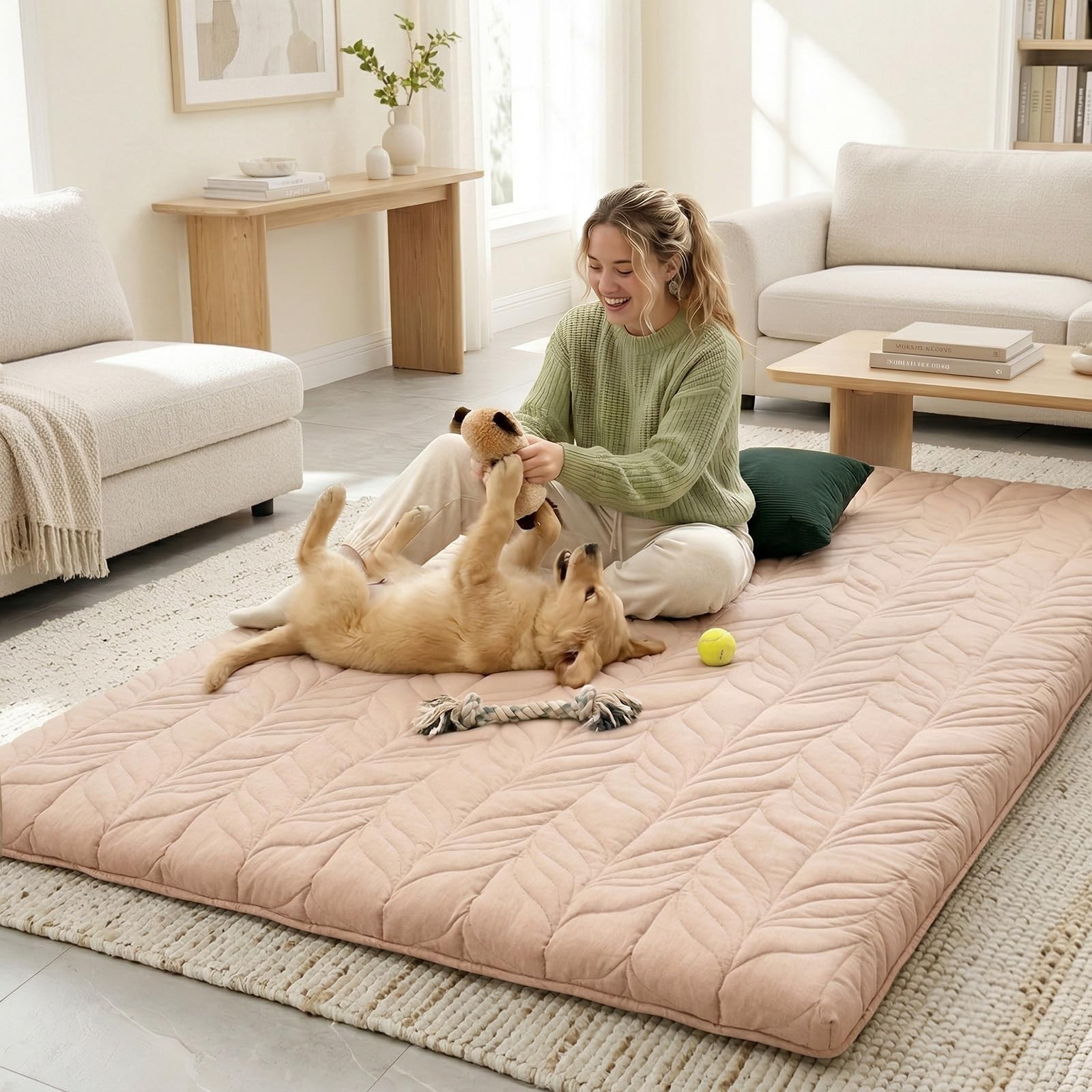 Japanese Floor Mattress Futon Mattress Full Size, Thicken Roll Up Tatami Mat …