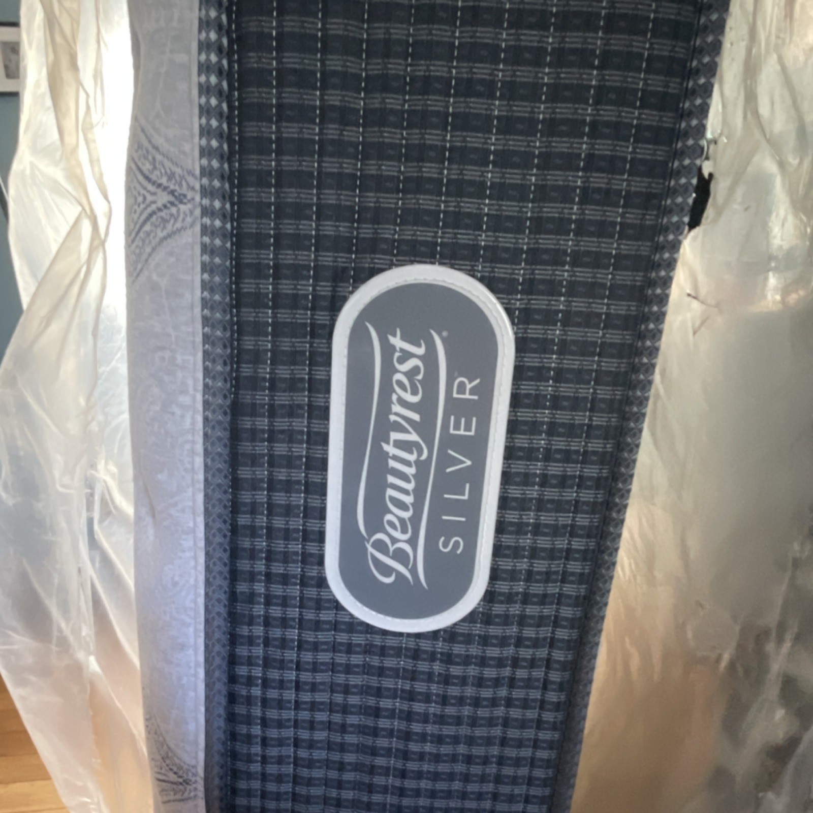 Beautyrest Silver Mattress Gray White Abstract Print Rectangle Bedroom