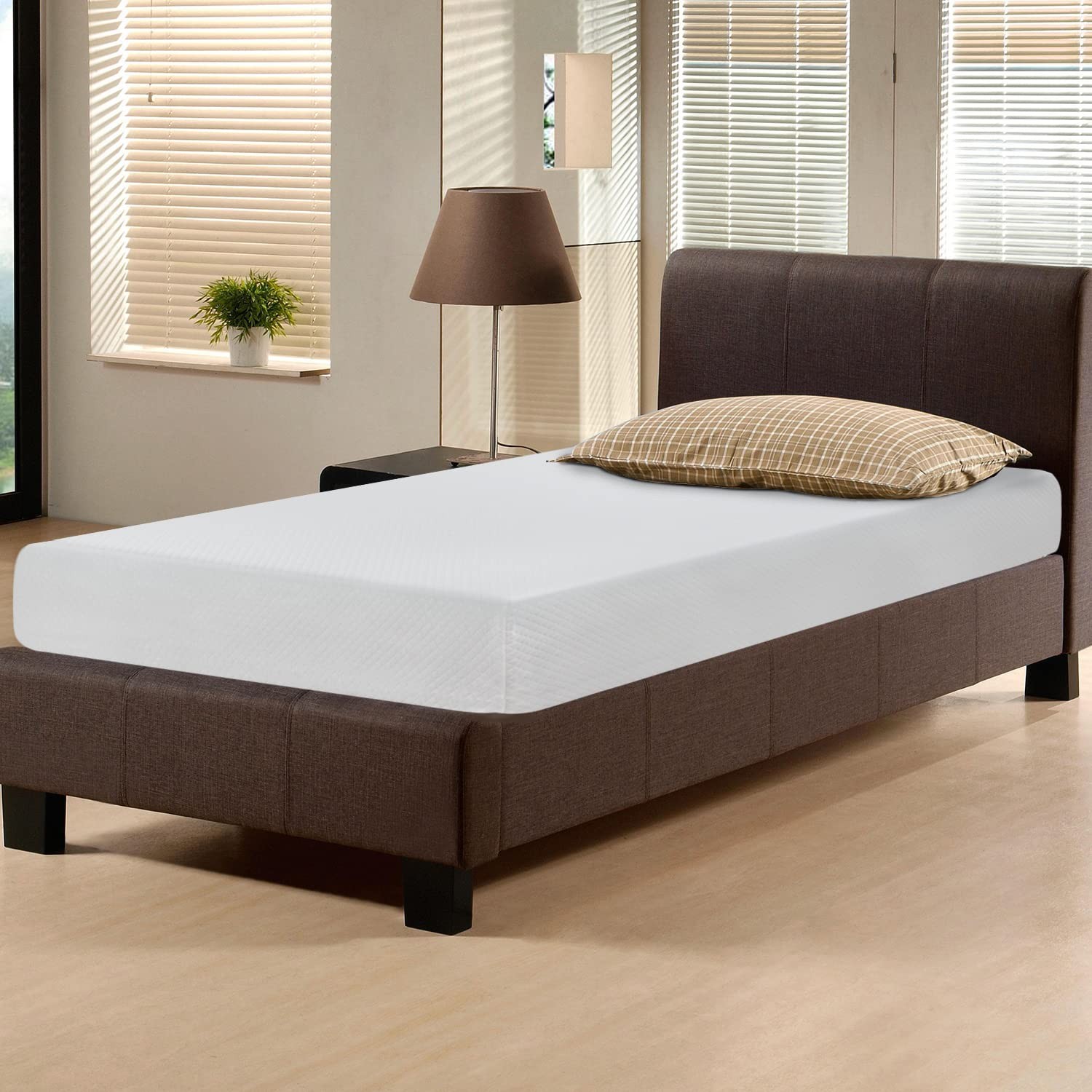 FDW | 12 Inch Twin Mattress | Medium Firm | Gel Memory Foam Mattress | White …