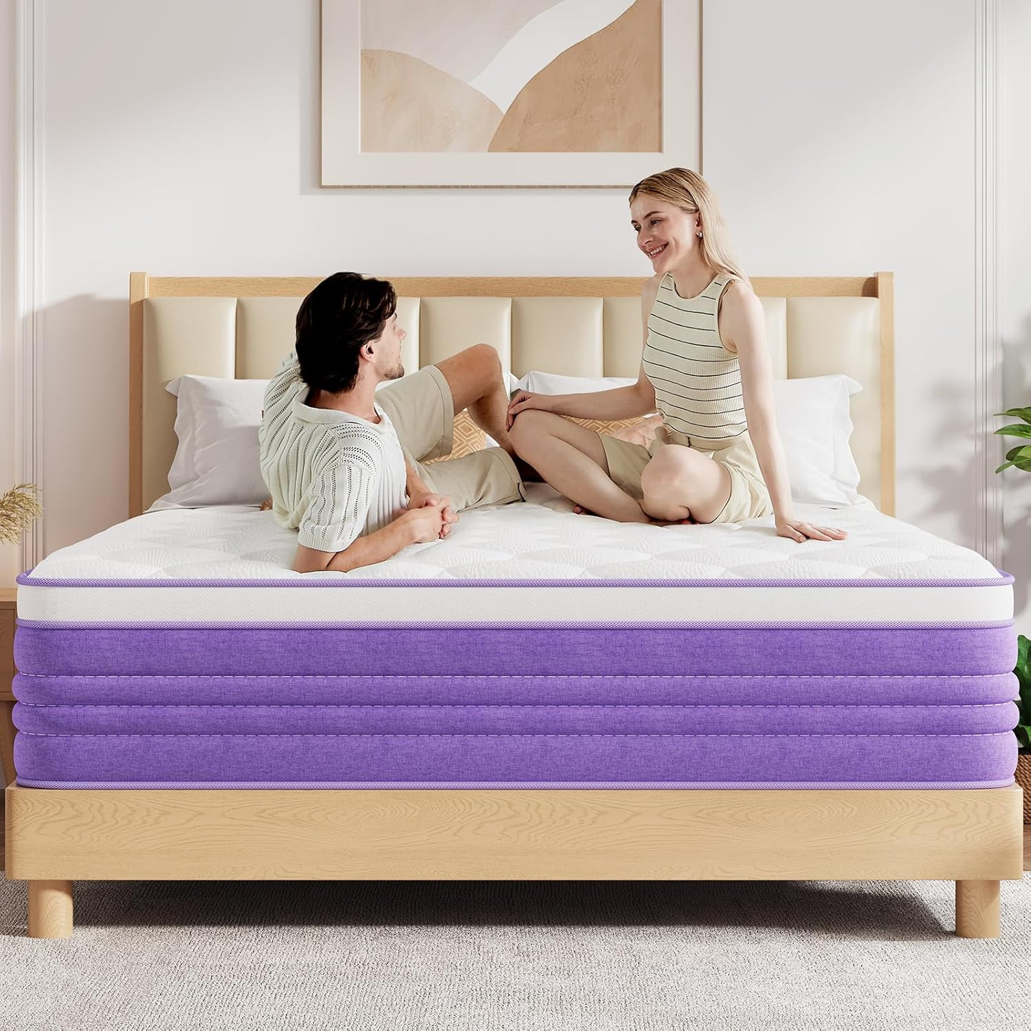 Full Size Mattress, 12 Inch Full Medium Firm Memory Foam Mattress, Fiberglass Fr