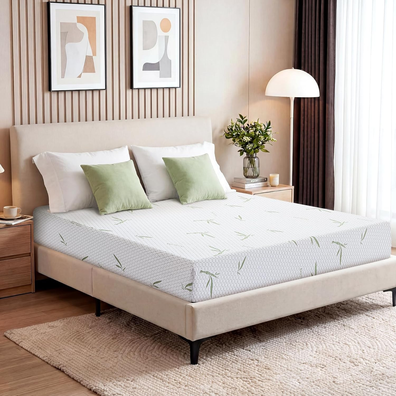14″ Twin XL Green Tea Gel Memory Foam Mattress – Cooling & Pressure Relief