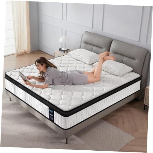 Twin Mattress 10 Inch Medium Firm Hybrid Mattress Twin Size Twin 10 INCH White