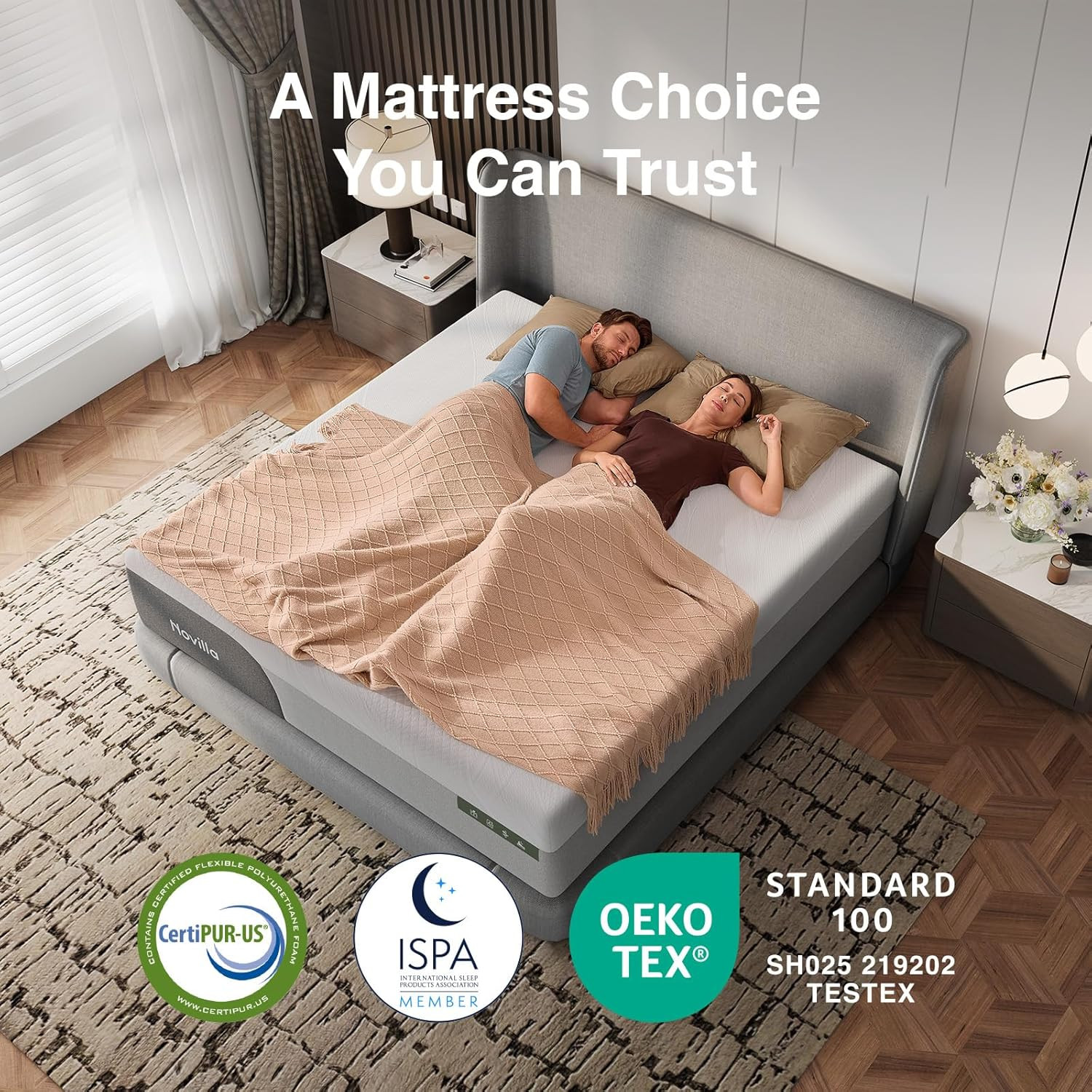 14 Inch King Size Mattress, Gel-Infused Bliss Cooling King Memory Foam Mattress