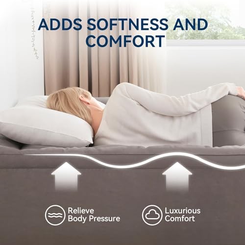 Dual Layer 5 Inch Memory Foam Mattress Topper Size, 2 Inch Gel King Dark Gray