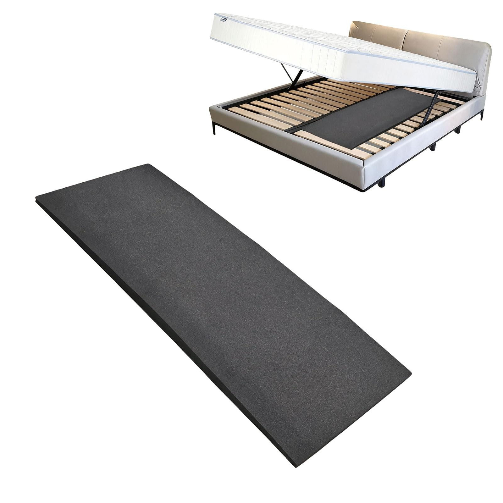 47x25x2 Inch Black Sagging Mattress Support High Density Foam Insert Pad