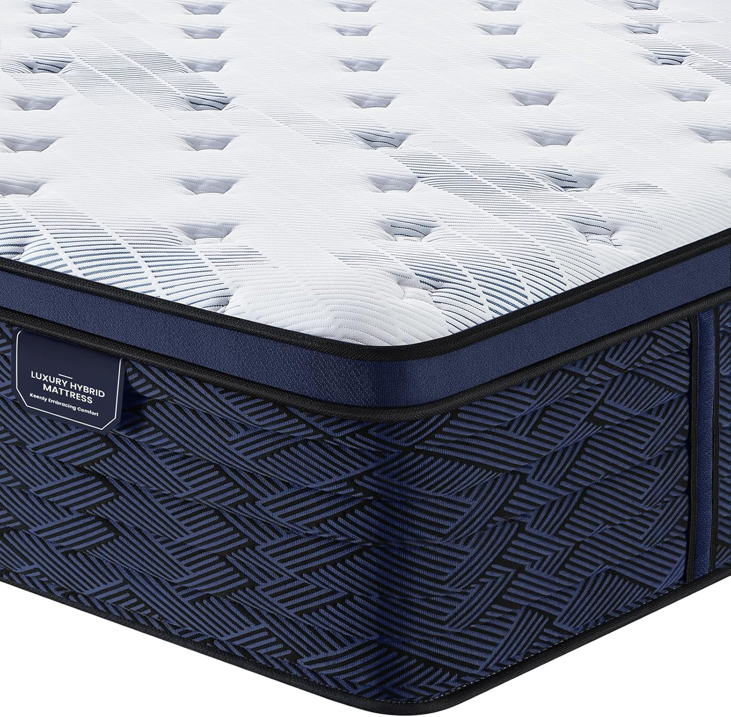 Luxury 14″ Twin XL Hybrid Mattress with Gel Foam & Euro Top for Firm Support