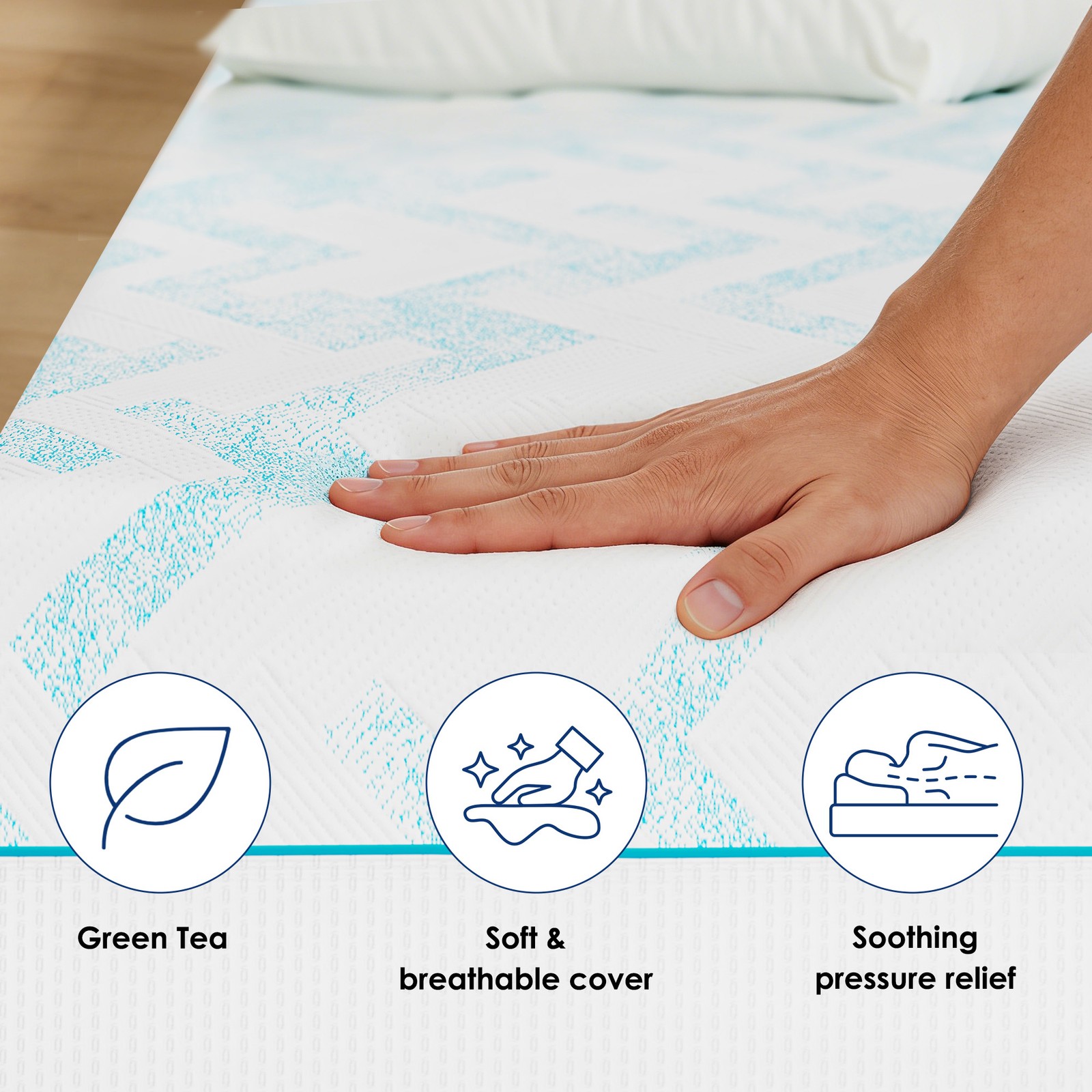10″ RV Latex Memory Foam Mattress No Fiberglass Medium Large Format Breath
