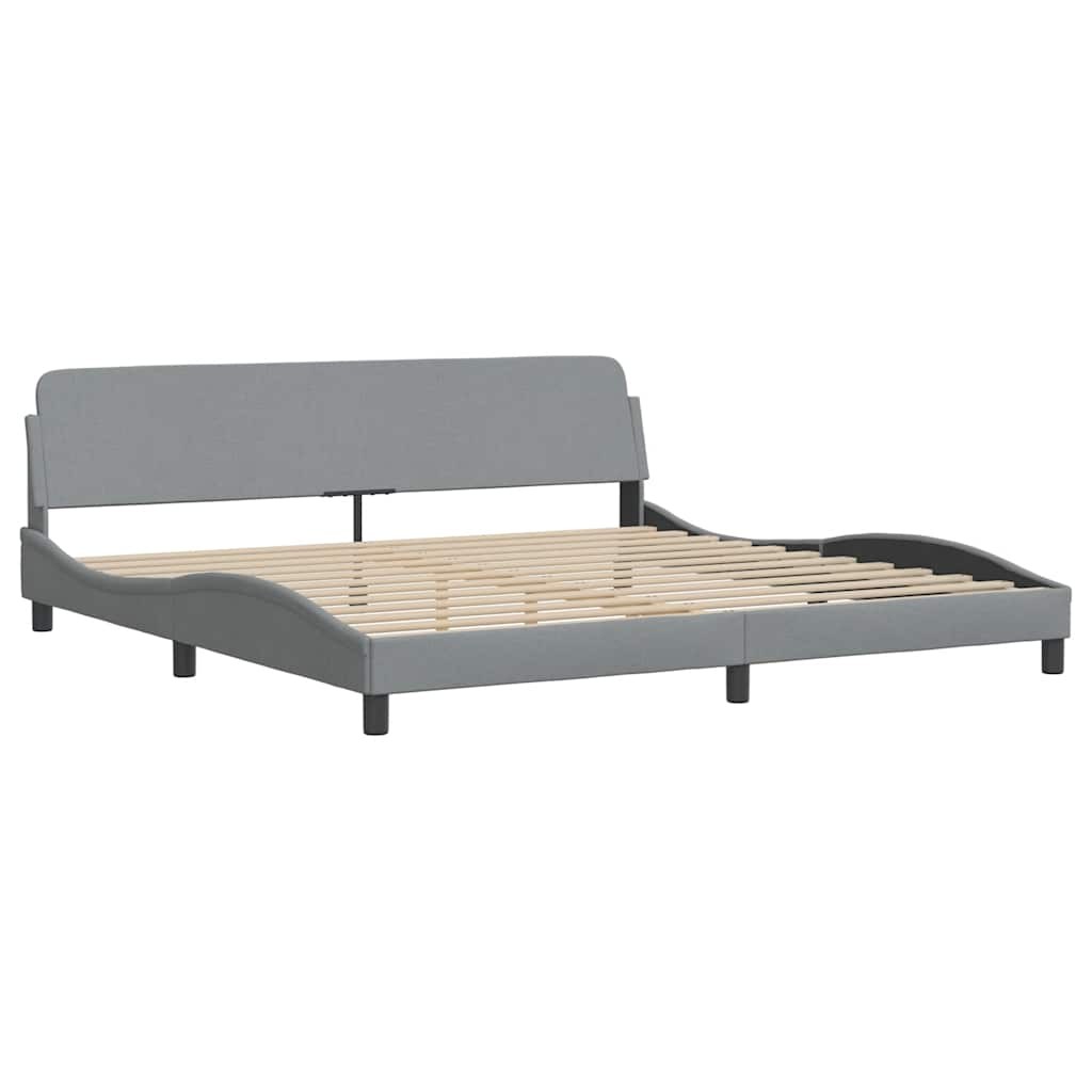 Bed Frame «Dover» Light Gray 76″x79.9″ Fabric vidaXL