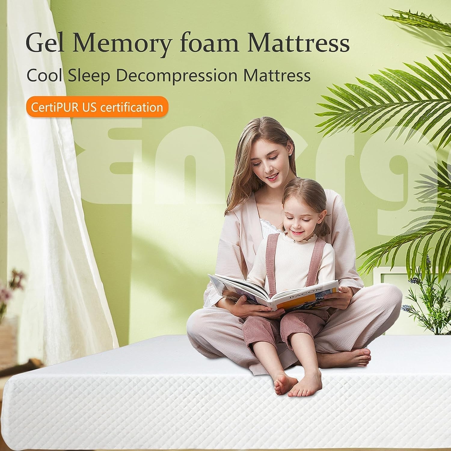 | 12 Inch Queen Mattress | Gel Memory Foam | Medium Firm Feel | White | Bed i…