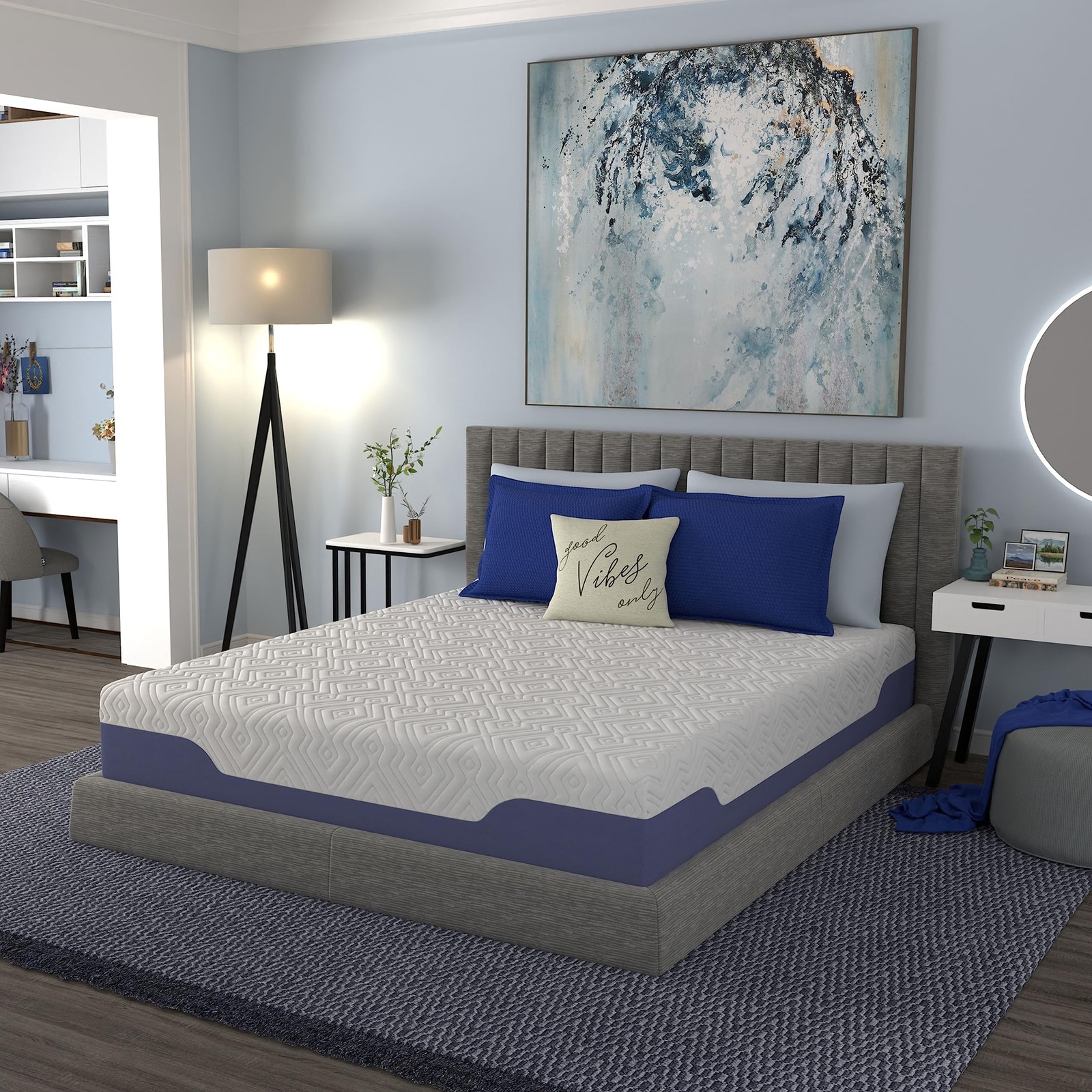 Supreme Cooling Hybrid Mattress, Innerspring and Gel Memory Foam Mattress, Fi…